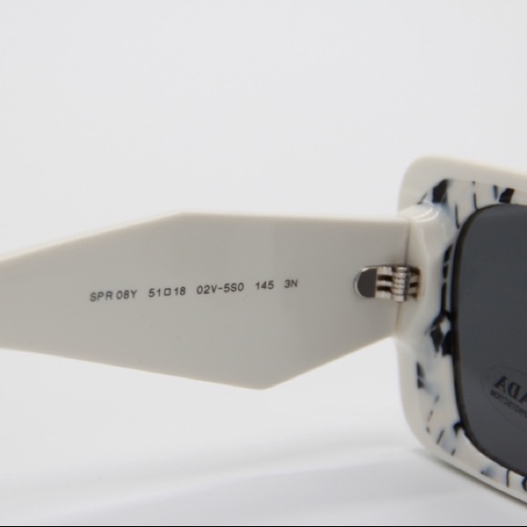 NEW PRADA SPR08Y 02V-5S0 WHITE CAT EYE SUNGLASSES PR 08YS EYEWEAR PRADA PR08YS - Picture 9 of 12